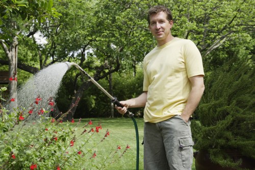 Gardeners South Ruislip working on a well-kept local garden