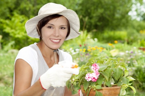 A gardening service issue being assessed with care and professionalism
